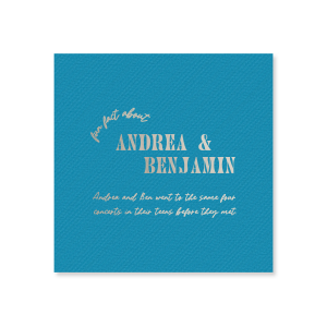 Our custom Watercolor Nightfall Cocktail Napkin with Shiny Green Tea Foil will make your guests swoon. Personalize your party's theme today.