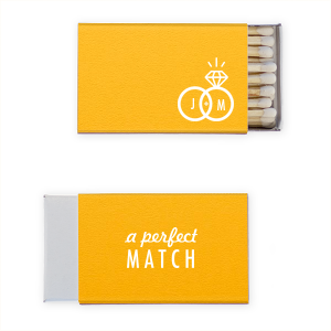 Celebrate unity with the Diamond Ring Initials Wedding Match. This elegant design intertwines a sparkling diamond and a classic band, symbolizing an unbreakable bond. Each circle cradles the couple's initials, beautifully illustrating their joined lives. Perfect for weddings, it's a sophisticated emblem of love and commitment.