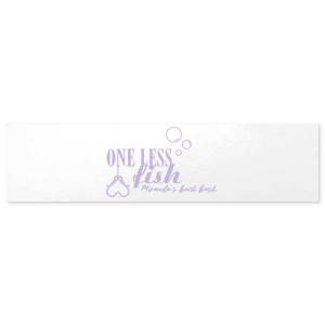 Personalize a bachelorette label for your party! Featuring a whimsical One Less Fish graphic, you can personalize this label with the bride-to-be's name. 