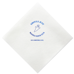 Get ready for a hauntingly good time with these frightfully festive Ghouls Just Wanna Have Fun Napkin! Add a touch of eerie elegance to your dinner table, these napkins are sure to raise some spirits!