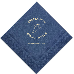 Get ready for a hauntingly good time with these frightfully festive Ghouls Just Wanna Have Fun Napkin! Add a touch of eerie elegance to your dinner table, these napkins are sure to raise some spirits!