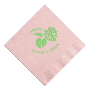 Calling all plant lovers! Customize this bachelorette napkin for your upcoming bachelorette party. Featuring a bold plant graphic, this napkin is perfect for tropical themed Bachelorette parties. 