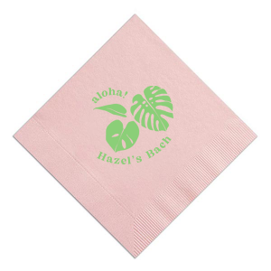 Calling all plant lovers! Customize this bachelorette napkin for your upcoming bachelorette party. Featuring a bold plant graphic, this napkin is perfect for tropical themed Bachelorette parties. 