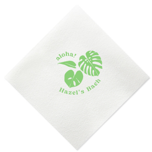 Calling all plant lovers! Customize this bachelorette napkin for your upcoming bachelorette party. Featuring a bold plant graphic, this napkin is perfect for tropical themed Bachelorette parties. 