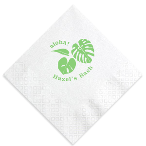 Calling all plant lovers! Customize this bachelorette napkin for your upcoming bachelorette party. Featuring a bold plant graphic, this napkin is perfect for tropical themed Bachelorette parties. 