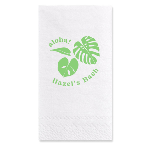 Calling all plant lovers! Customize this bachelorette napkin for your upcoming bachelorette party. Featuring a bold plant graphic, this napkin is perfect for tropical themed Bachelorette parties. 