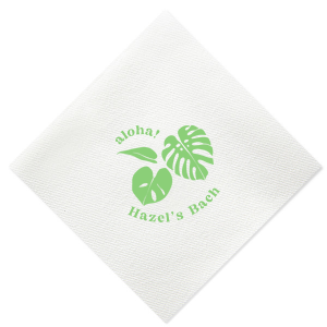 Calling all plant lovers! Customize this bachelorette napkin for your upcoming bachelorette party. Featuring a bold plant graphic, this napkin is perfect for tropical themed Bachelorette parties. 
