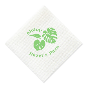 Calling all plant lovers! Customize this bachelorette napkin for your upcoming bachelorette party. Featuring a bold plant graphic, this napkin is perfect for tropical themed Bachelorette parties. 