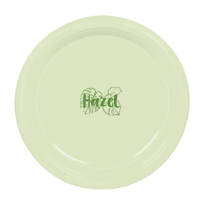 Personalize a tropical plate with your name! This plate will be a stand out at a bachelor or bachelorette party, birthday party, Bar Mitzvah and Bat Mitzvah, or retirement. 
