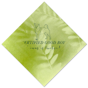 Personalize a custom shiba inu napkin for your next event! Whether you are throwing a birthday party for a dog lover or a dog, this custom birthday napkin will be a memorable addition that your guests will love. 