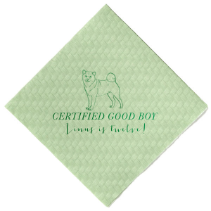 Personalize a custom shiba inu napkin for your next event! Whether you are throwing a birthday party for a dog lover or a dog, this custom birthday napkin will be a memorable addition that your guests will love. 