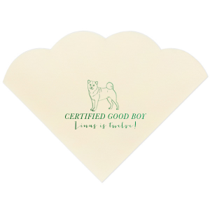 Personalize a custom shiba inu napkin for your next event! Whether you are throwing a birthday party for a dog lover or a dog, this custom birthday napkin will be a memorable addition that your guests will love. 