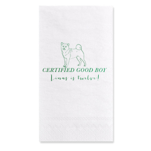 Personalize a custom shiba inu napkin for your next event! Whether you are throwing a birthday party for a dog lover or a dog, this custom birthday napkin will be a memorable addition that your guests will love. 