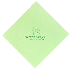 Personalize a custom shiba inu napkin for your next event! Whether you are throwing a birthday party for a dog lover or a dog, this custom birthday napkin will be a memorable addition that your guests will love. 