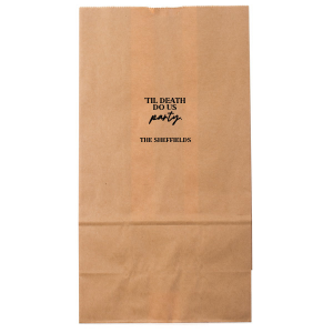 Are you looking for a Party Bag for this spooky season now? We got your back! Now you have a chance to customize this amazing unique 'Til Death Do Us Party Bag and surprise your guests like never before!