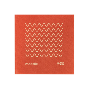 Customize a minimal birthday napkin for your upcoming bash! Featuring a modern wavy design, this napkin is perfect for a minimal and modern themed birthday party. 