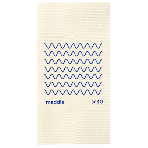 Customize a minimal birthday napkin for your upcoming bash! Featuring a modern wavy design, this napkin is perfect for a minimal and modern themed birthday party. 
