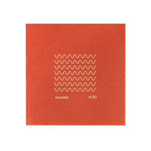 Customize a minimal birthday napkin for your upcoming bash! Featuring a modern wavy design, this napkin is perfect for a minimal and modern themed birthday party. 