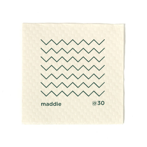This minimal birthday party accessory is perfect for a modern birthday. Featuring a minimalist chevron design, you can personalize this product with your name and the age you are turning. 