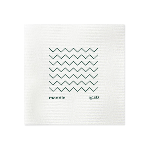 This minimal birthday party accessory is perfect for a modern birthday. Featuring a minimalist chevron design, you can personalize this product with your name and the age you are turning. 