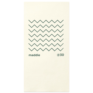 This minimal birthday party accessory is perfect for a modern birthday. Featuring a minimalist chevron design, you can personalize this product with your name and the age you are turning. 