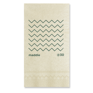 This minimal birthday party accessory is perfect for a modern birthday. Featuring a minimalist chevron design, you can personalize this product with your name and the age you are turning. 
