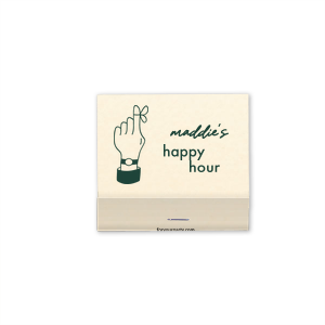 Personalize a minimalist birthday party supply today! This modern matchbook features a hand drawn drawing of a hand and can be customized with your name. 