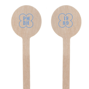 Personalize this modern stir stick for your next event! Featuring a modern and minimal clover design, you can customize this stir stick design with your initials and the date of your event. 