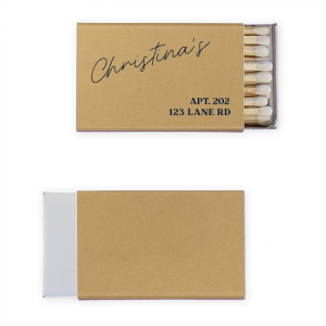 These personalized matches written with script name are the perfect way to add a personal touch to any space. They’re ideal for setting the mood in an apartment, condo, or house. With a clean and elegant design, they’re sure to please the eye as well as the match