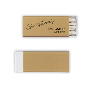 These personalized matches written with script name are the perfect way to add a personal touch to any space. They’re ideal for setting the mood in an apartment, condo, or house. With a clean and elegant design, they’re sure to please the eye as well as the match