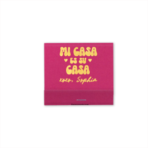 With a classic phrase and an inviting design, these matches are the perfect way to make any home feel like a cozy and welcoming place. The simple bold design and heartfelt message will add a personal touch to any gathering.