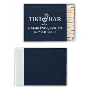 Escape to a tropical paradise with these Tiki Bar Matches. Perfect for a luau, pool party, or tiki bar, these matches are a fun way to bring the spirit of the islands to any gathering. The bold and vibrant design is sure to transport you to a relaxing and carefree state of mind