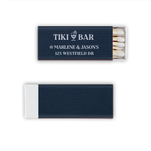 Escape to a tropical paradise with these Tiki Bar Matches. Perfect for a luau, pool party, or tiki bar, these matches are a fun way to bring the spirit of the islands to any gathering. The bold and vibrant design is sure to transport you to a relaxing and carefree state of mind