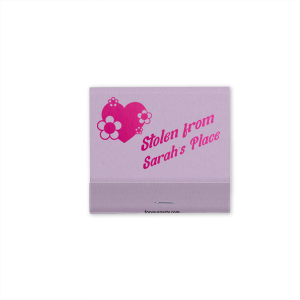 Who says matches have to be boring? These Flower Heart Stolen from Their Place Matches are anything but! The cheeky text and fun design are sure to get a laugh from anyone who sees them.