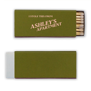 Less is more with these Minimal Stolen From Their Place Matches! With their simple design and pared-down text, they’re perfect for anyone who appreciates a no-fuss, no-frills approach.