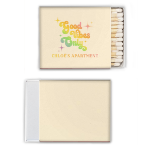 Let’s get those positive vibes flowing with these Good Vibes Only My Apartment Matches! Whether you’re entertaining guests or simply relaxing at home, these matches will help you set the mood for a great time.