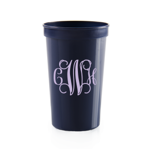 Personalized Navy 16 oz Stadium Cup with Matte Lavender Ink Cup Ink Colors will impress guests like no other. Make this party unforgettable.