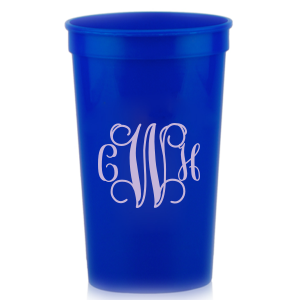Personalized Navy 16 oz Stadium Cup with Matte Lavender Ink Cup Ink Colors will impress guests like no other. Make this party unforgettable.