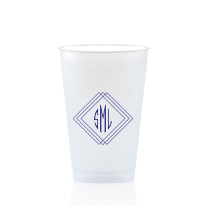 Elevate your event with the Prism Frame Monogram Cup. This mesmerizing design features layered 3D squares creating a prism effect, with your monogram elegantly framed at the center. It’s an artistic blend of sophistication and optical enchantment—perfect for a truly memorable celebration.