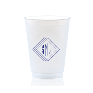 Elevate your event with the Prism Frame Monogram Cup. This mesmerizing design features layered 3D squares creating a prism effect, with your monogram elegantly framed at the center. It’s an artistic blend of sophistication and optical enchantment—perfect for a truly memorable celebration.