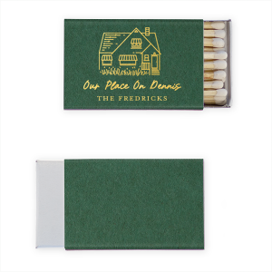 Illustrated House Matches are the perfect way to add a unique touch to your home decor. With their one-of-a-kind design, these matches are sure to become a conversation piece at your next gathering.

Looking to have a sketch made of a specific home?  Email us a picture of the house at customerservice@foryourparty.com and we will reply with a quote for our design services