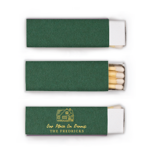 Illustrated House Matches are the perfect way to add a unique touch to your home decor. With their one-of-a-kind design, these matches are sure to become a conversation piece at your next gathering.

Looking to have a sketch made of a specific home?  Email us a picture of the house at customerservice@foryourparty.com and we will reply with a quote for our design services