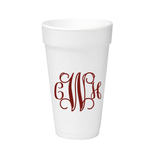 Elegance meets artistry with the Vine Monogram Foam Cup. Featuring grand, swirling letters, this cup turns sipping into a sophisticated affair. Perfect for adding a personalized touch to any event, it’s a beautiful blend of charm and class. Cheers to refined celebrations!