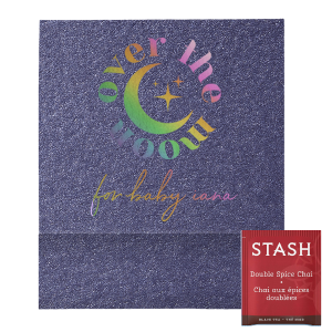 A custom party favor for your baby shower is a unique and fun way to celebrate the baby to be! This moon and star adorned favor can be personalized with the baby's name. 