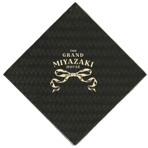 Personalize this romantic napkin! Featuring a beautiful bow design, you can customize the text with your family name or the name of your event. 