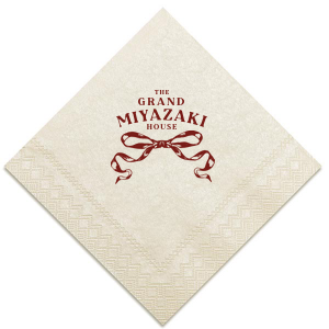 Personalize this romantic napkin! Featuring a beautiful bow design, you can customize the text with your family name or the name of your event. 