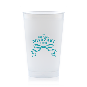 If you are throwing a dinner party or celebrating a wedding, this custom cup is for you! Featuring a romantic ribbon design, you can personalize the text with your family name. 