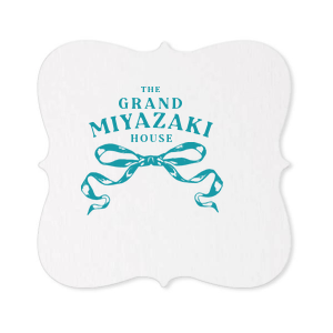 If you are having a housewarming party or dinner party, turn your event up a notch with this custom coaster! Featuring a romantic bow design, this coaster can be personalized with your last name. 