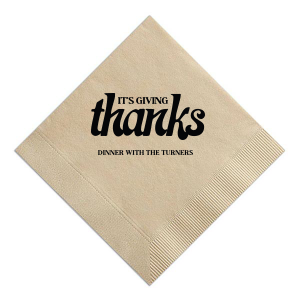 Show off your gratitude and your fancy pants with these Thanksgiving-themed napkins. Your guests will love them. Prepare yourself for thousands of compliments!