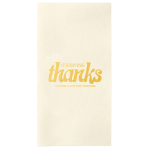 Show off your gratitude and your fancy pants with these Thanksgiving-themed napkins. Your guests will love them. Prepare yourself for thousands of compliments!